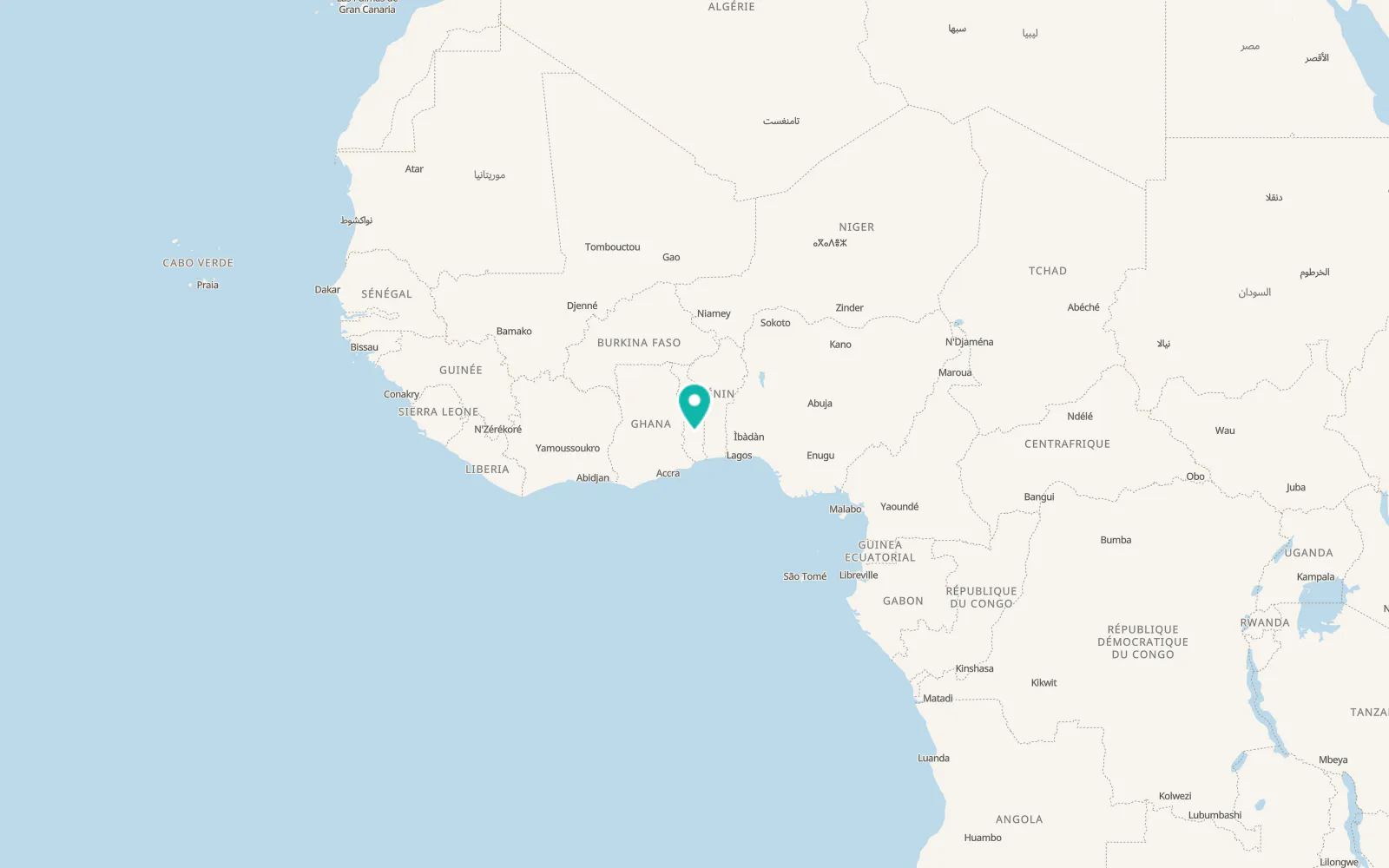 Map of Atakpamé
