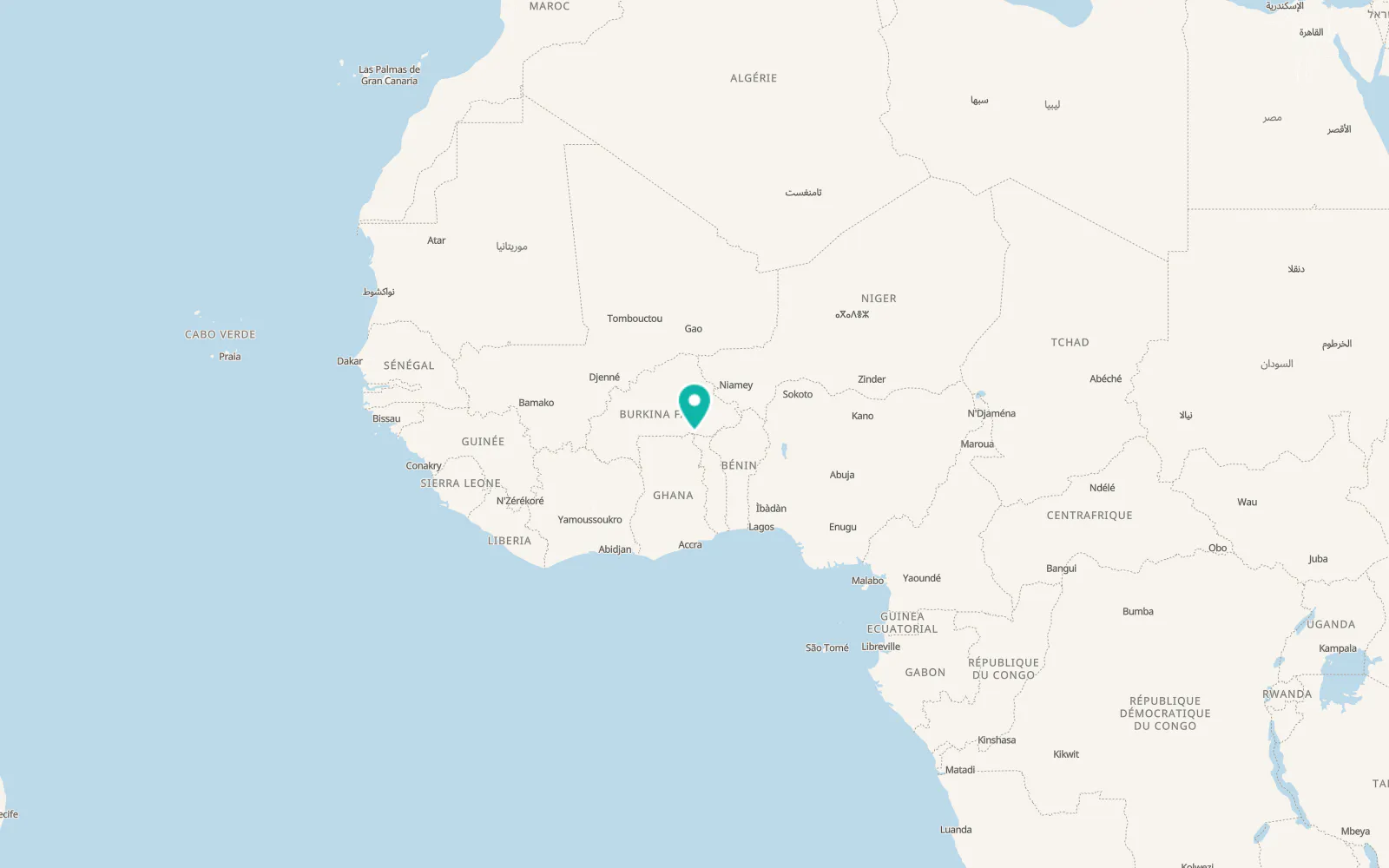 Map of Sinkassé