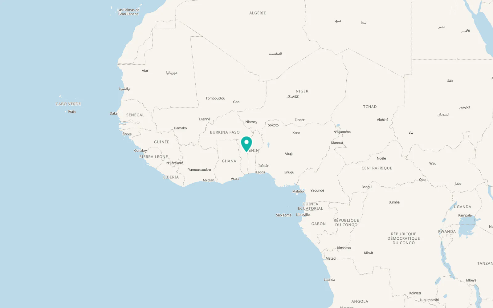 Map of Tchamba