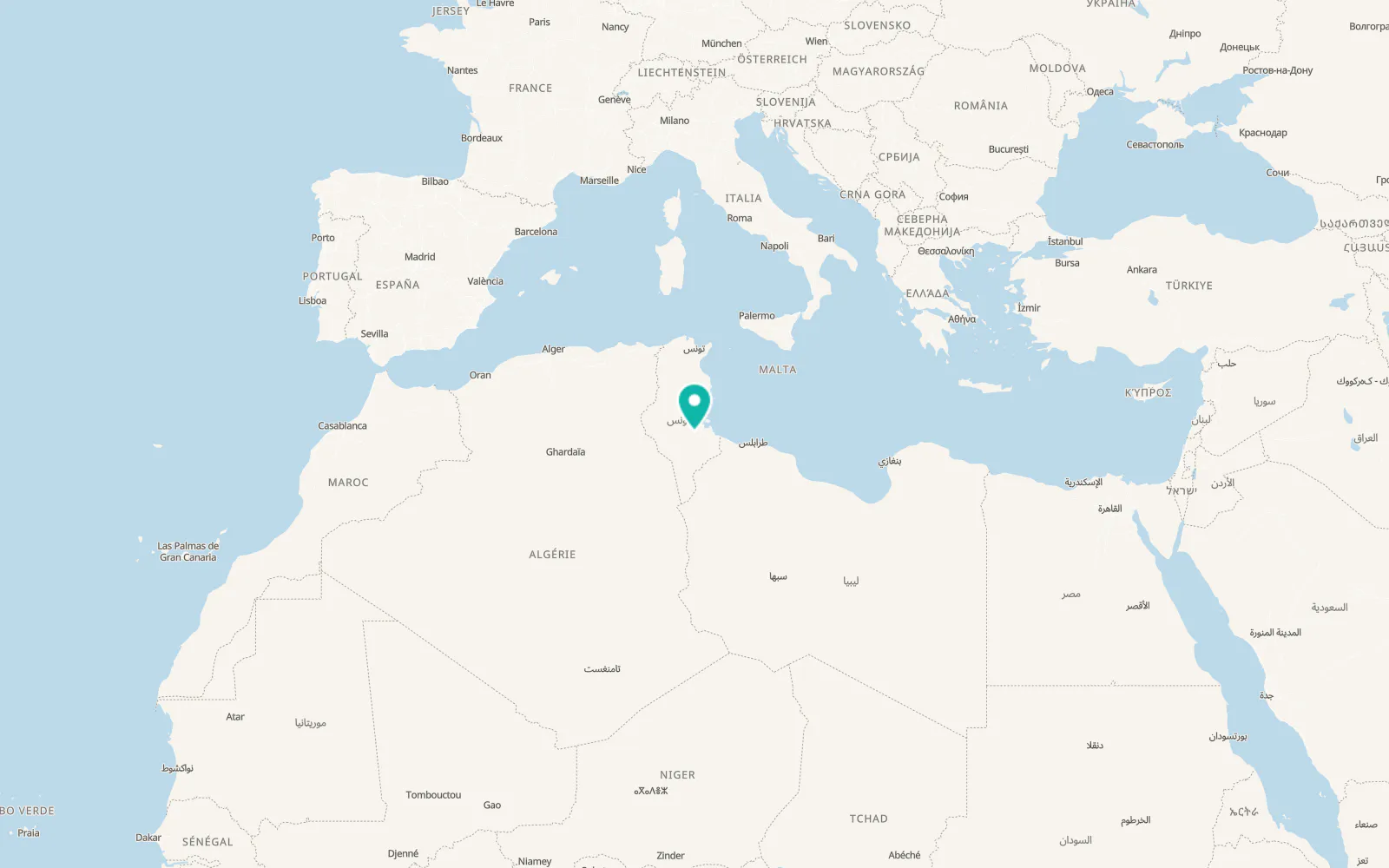 Map of Beni Kheddache