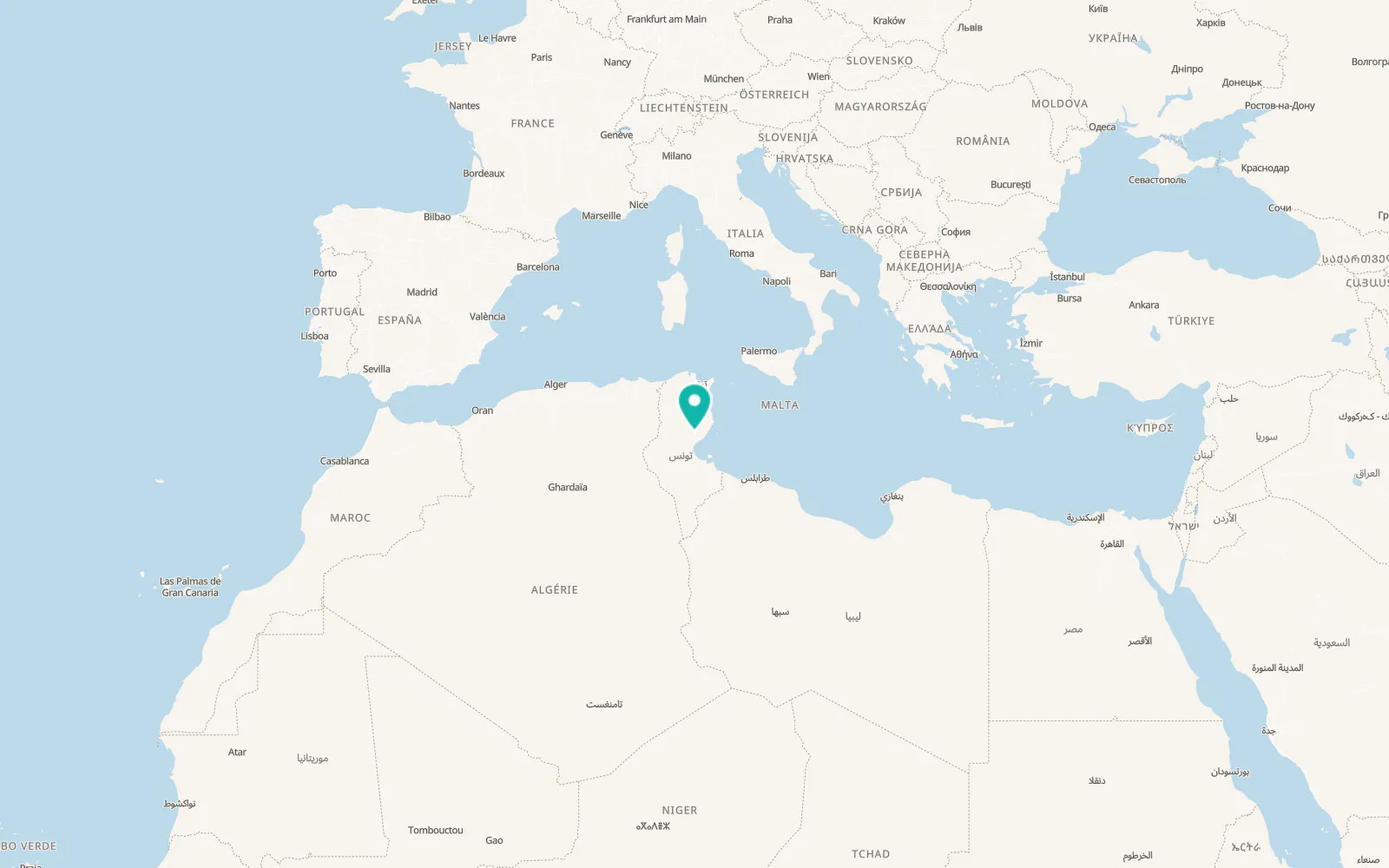 Map of Bir Ali Ben Khalifa