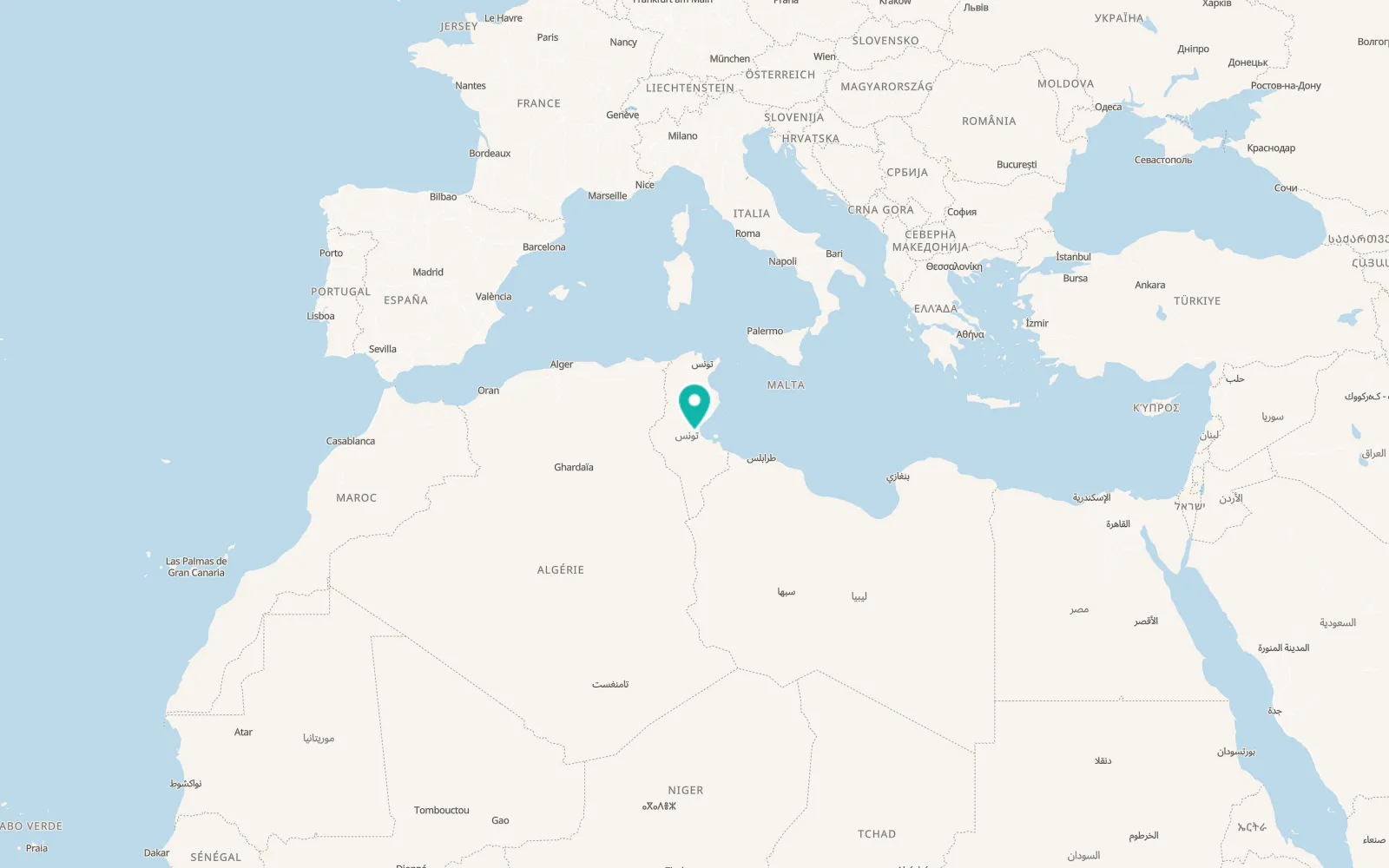 Map of Bou Attouche