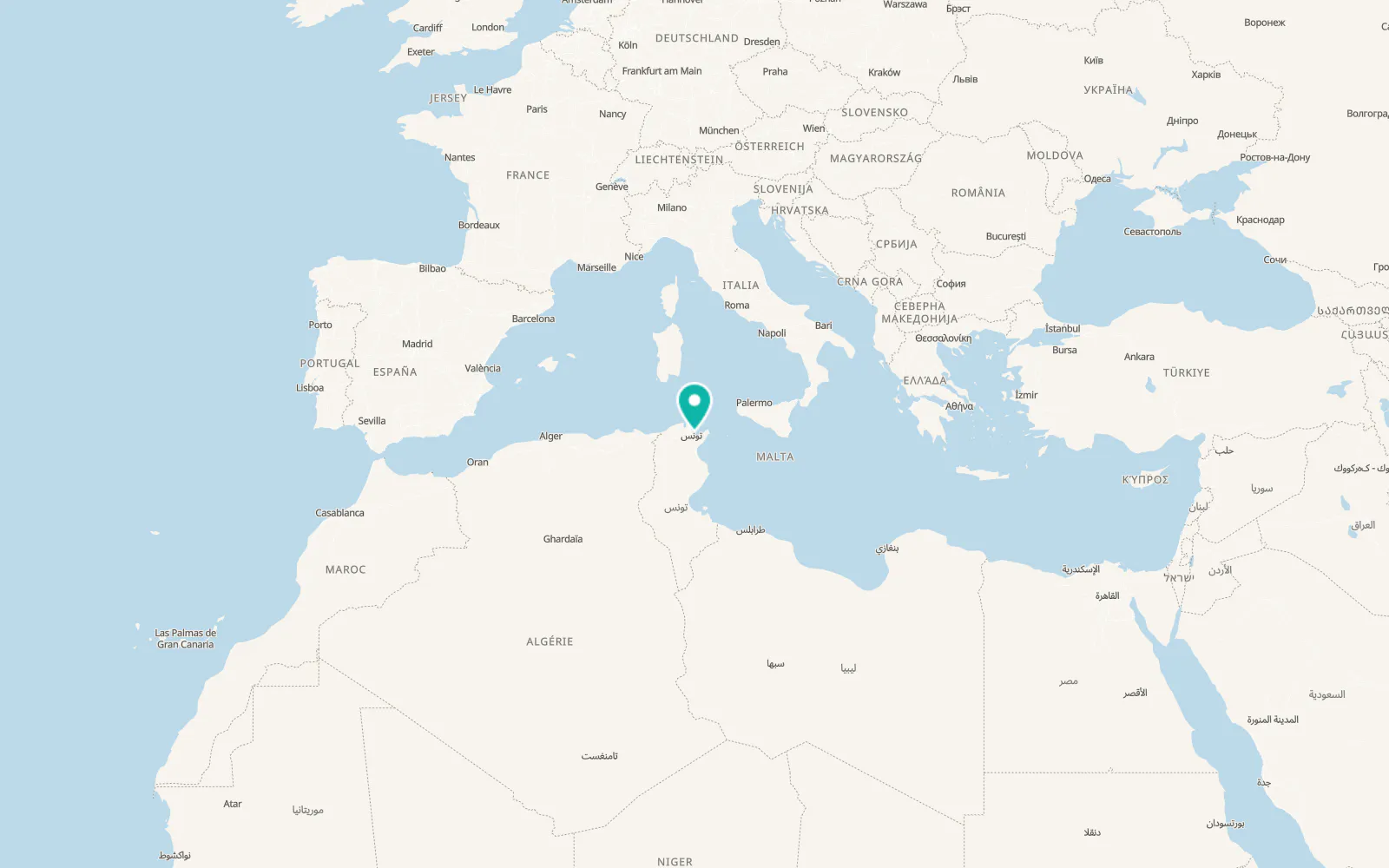 Map of Carthage