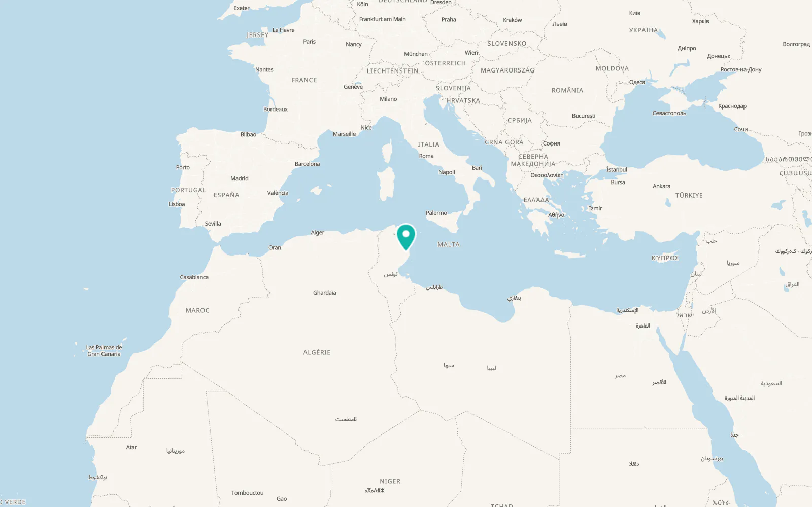 Map of El Jem