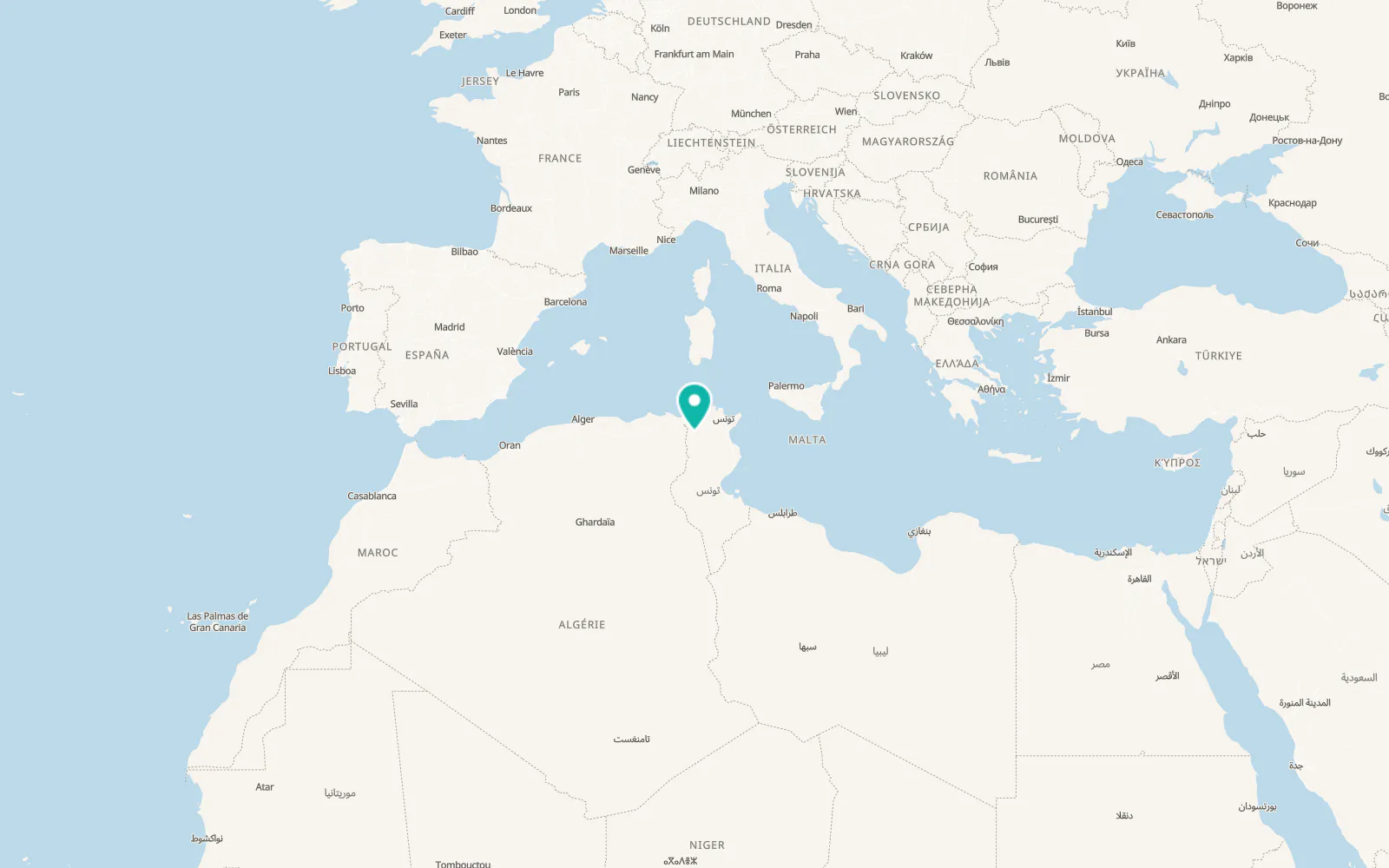 Map of El Kef