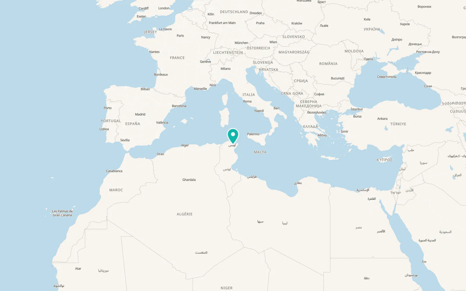 Map of Ez Zahra