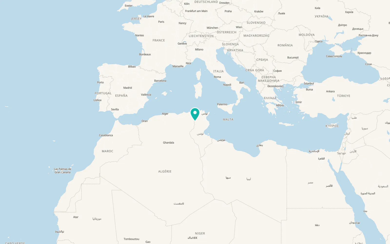 Map of Haïdra