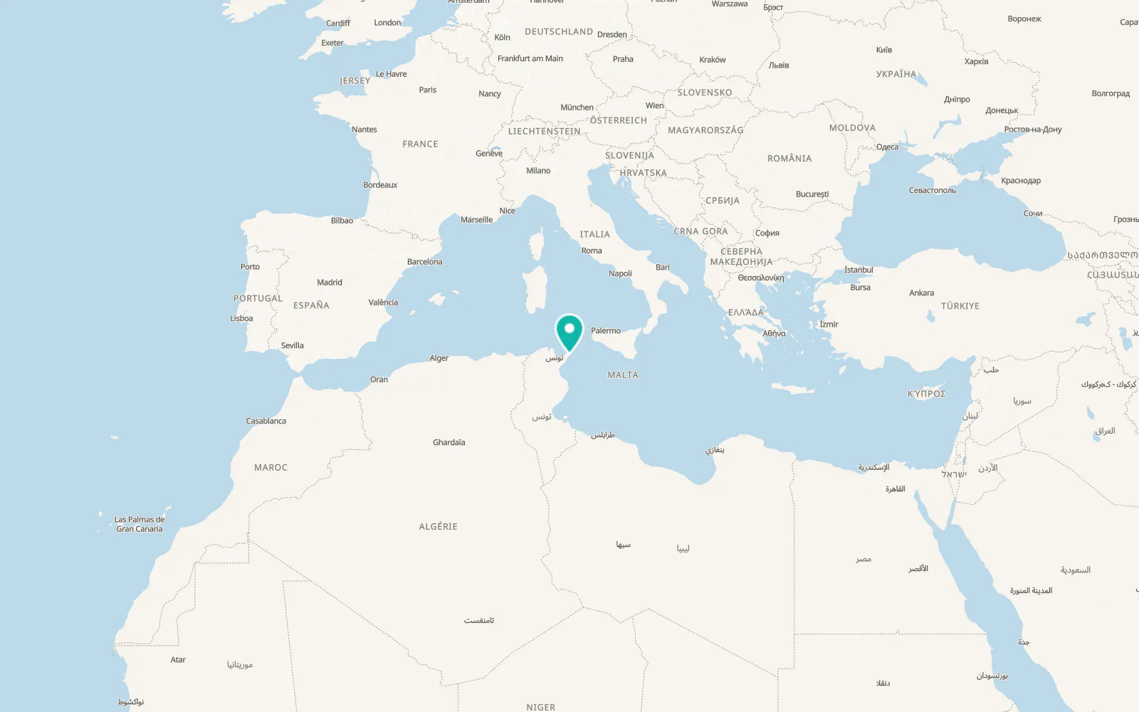 Map of Hammam el Rhezez