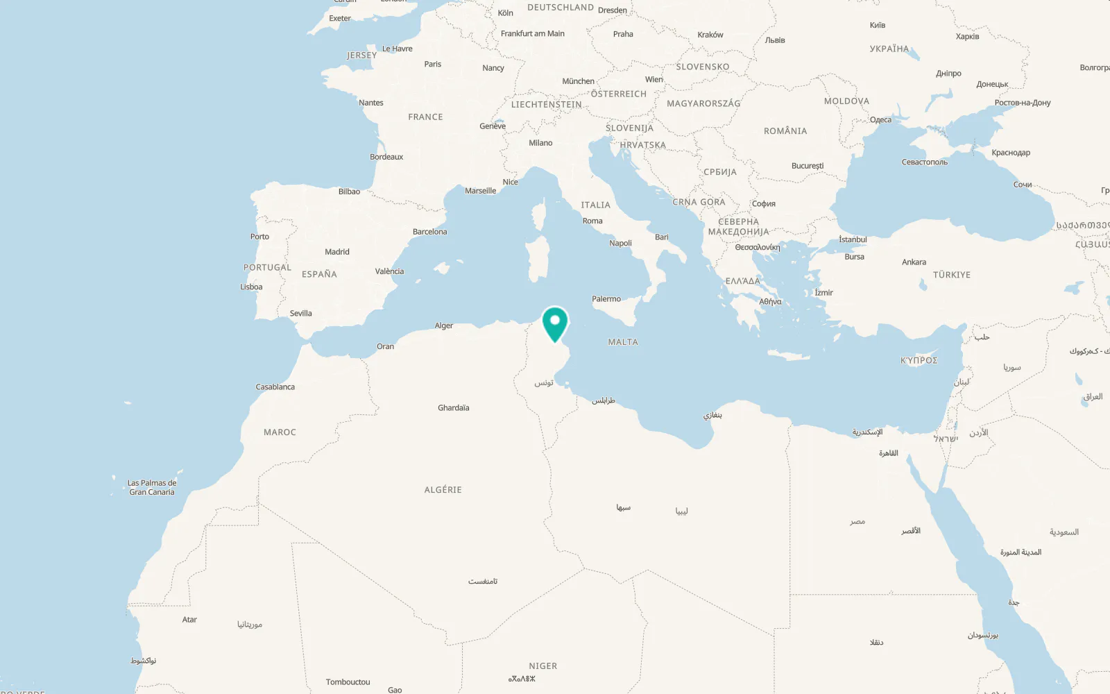 Map of Kairouan
