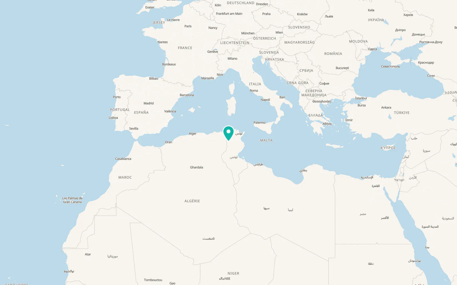 Map of Kalaat Khasba