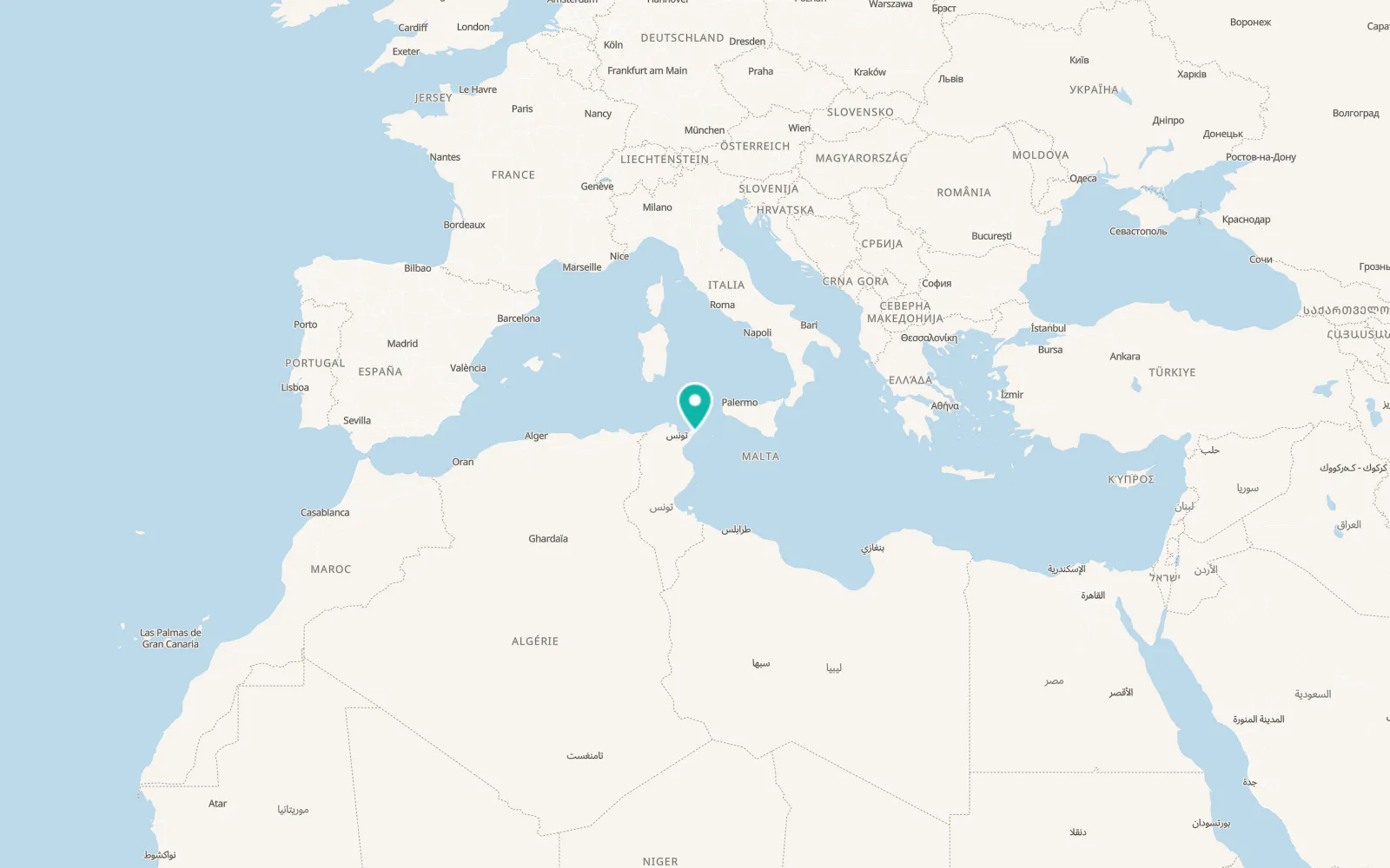 Map of Kélibia