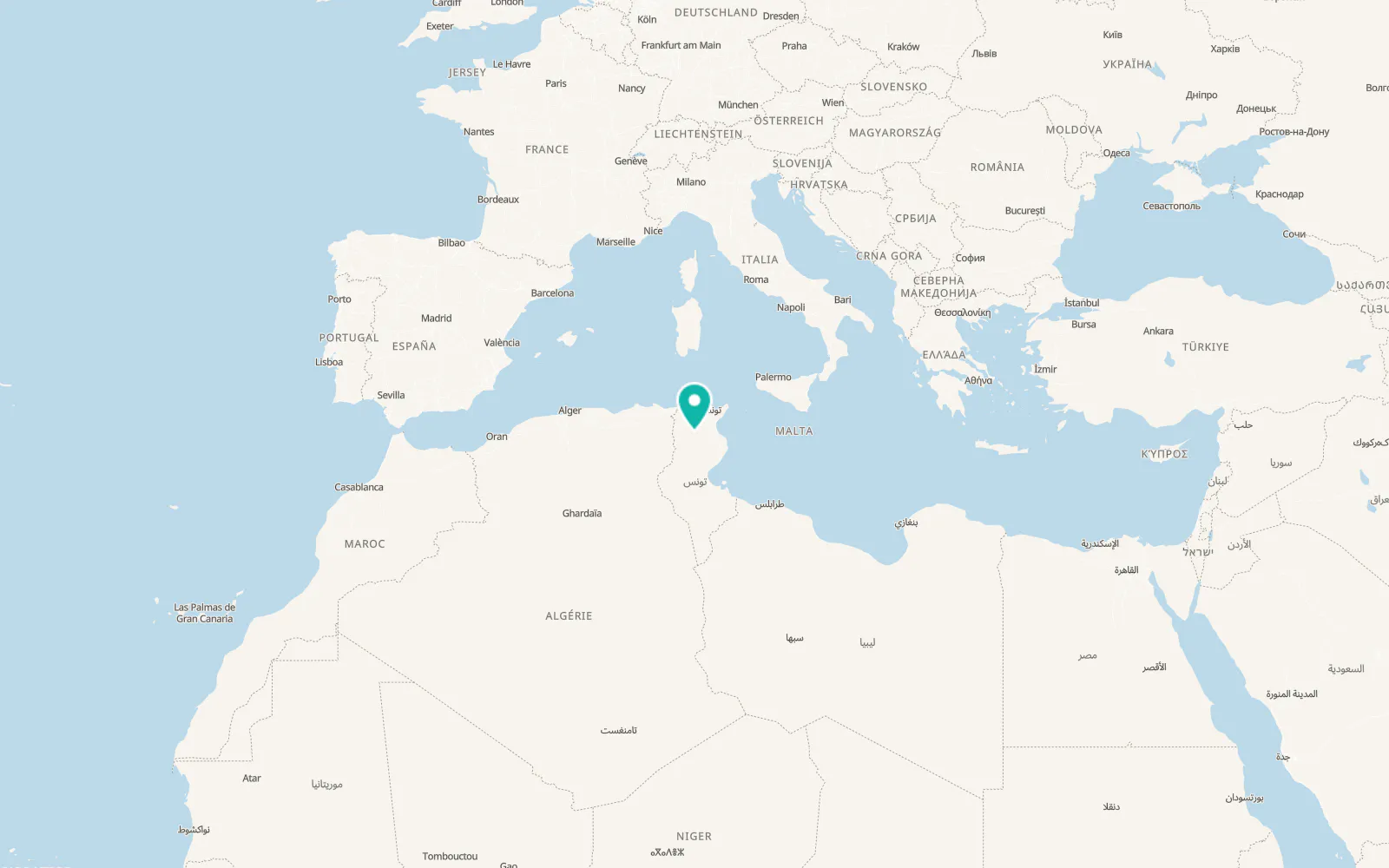 Map of Kesra