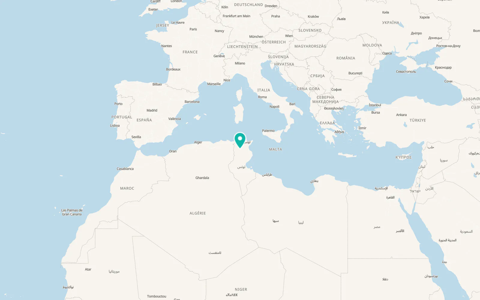Map of Maktar