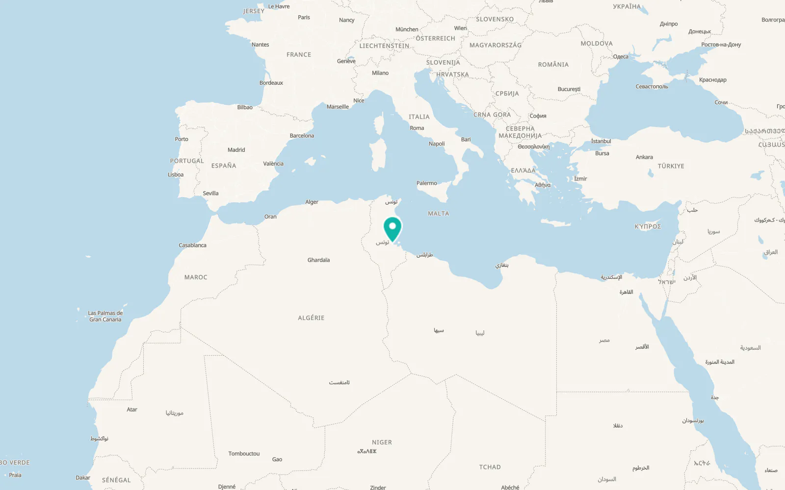 Map of Mareth