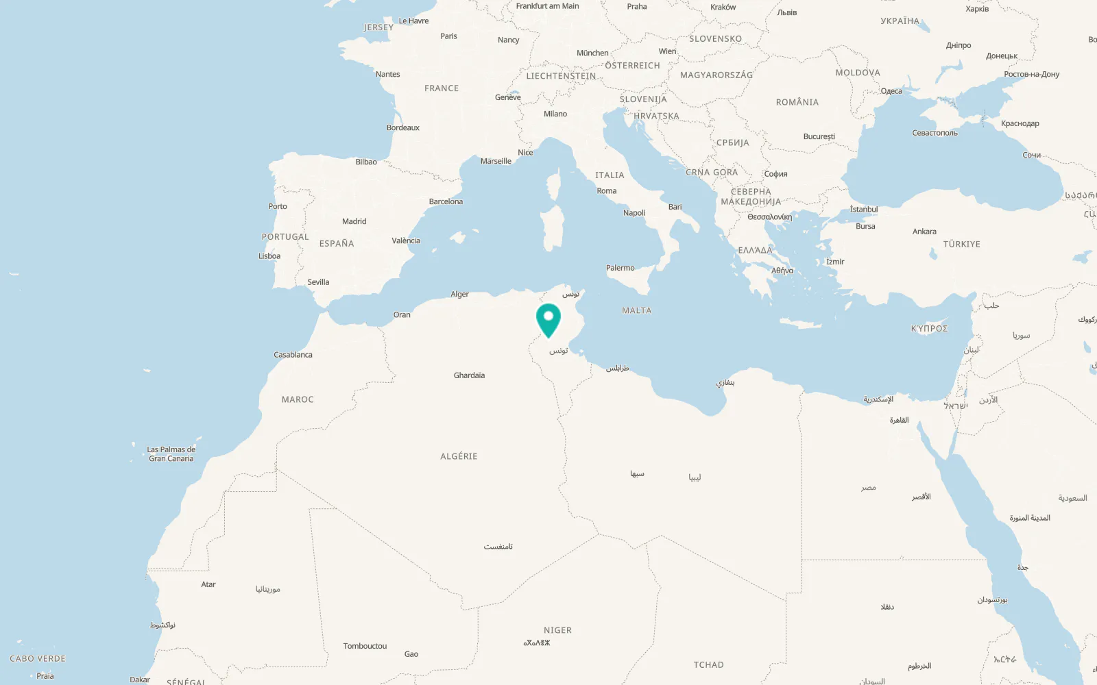 Map of M’dhilla