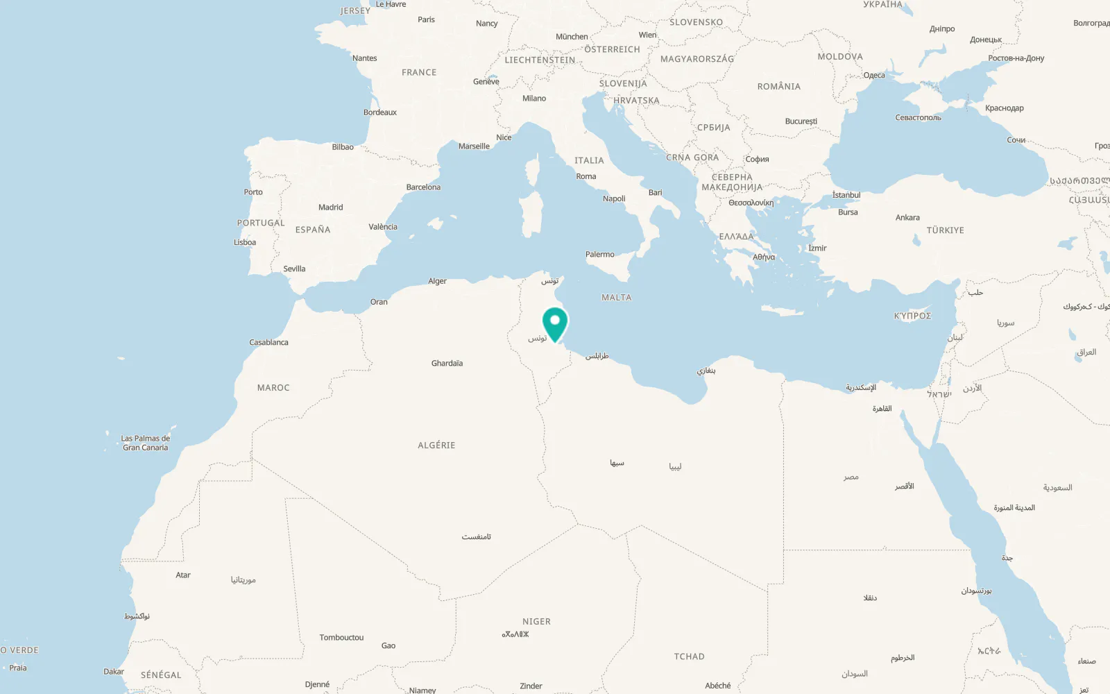 Map of Medenine