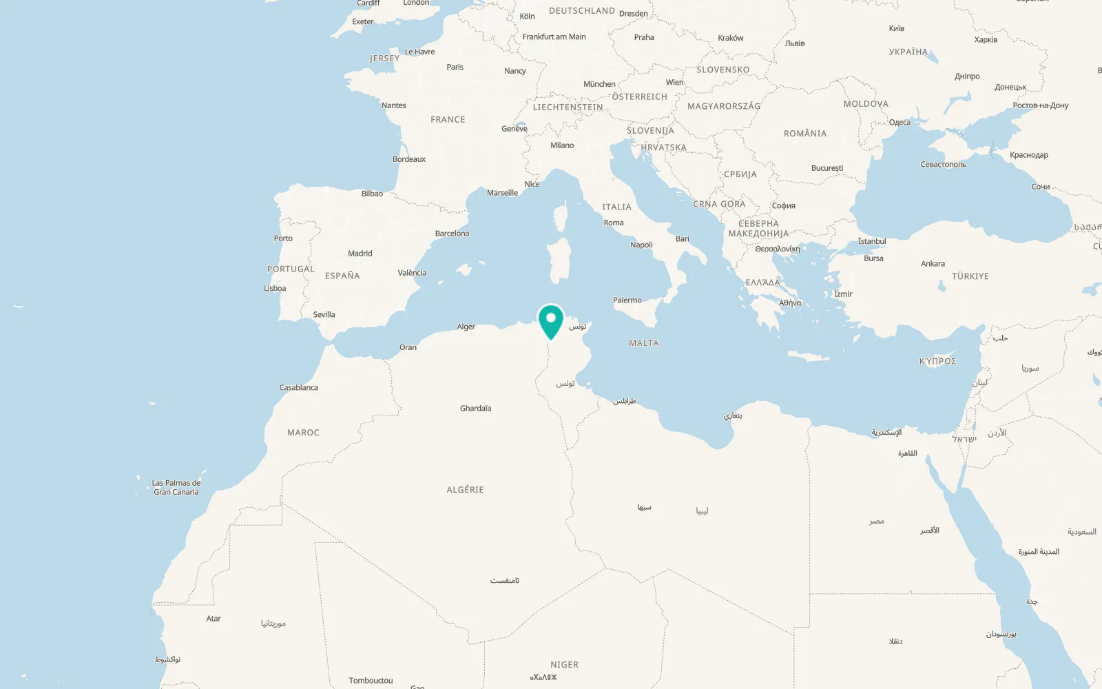 Map of Menzel Salem