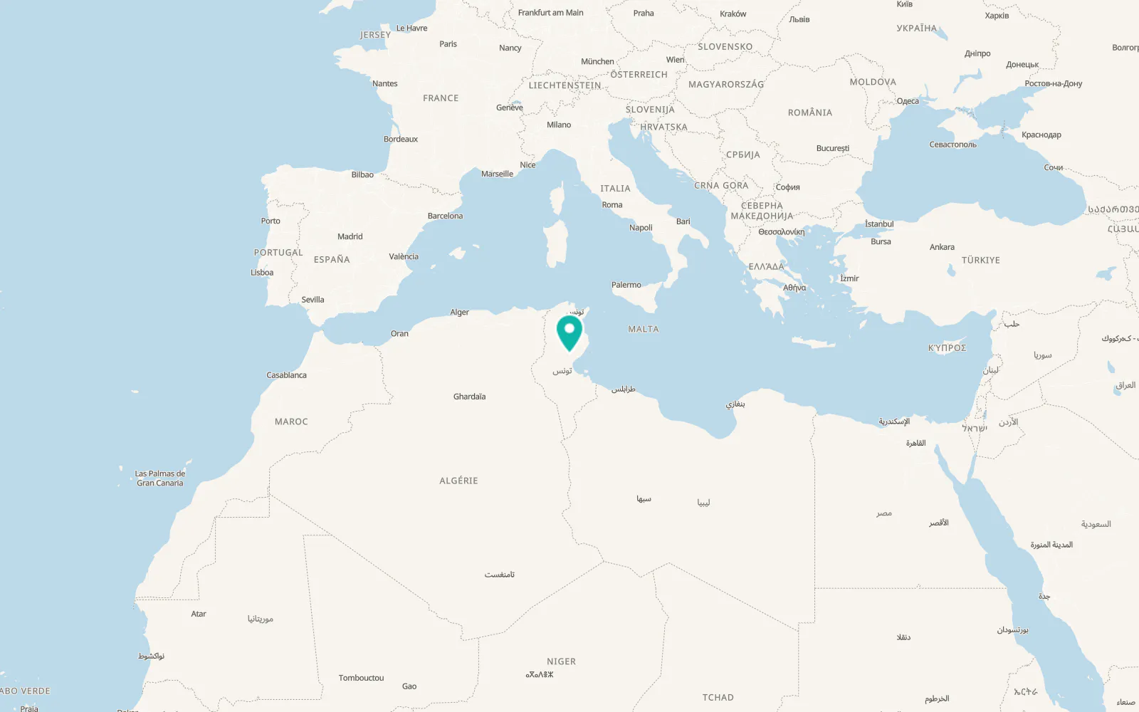Map of Mezzouna