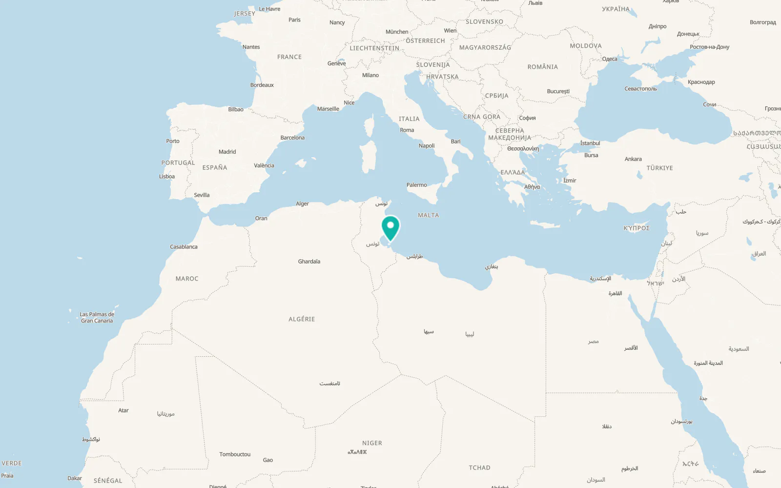 Map of Midoun