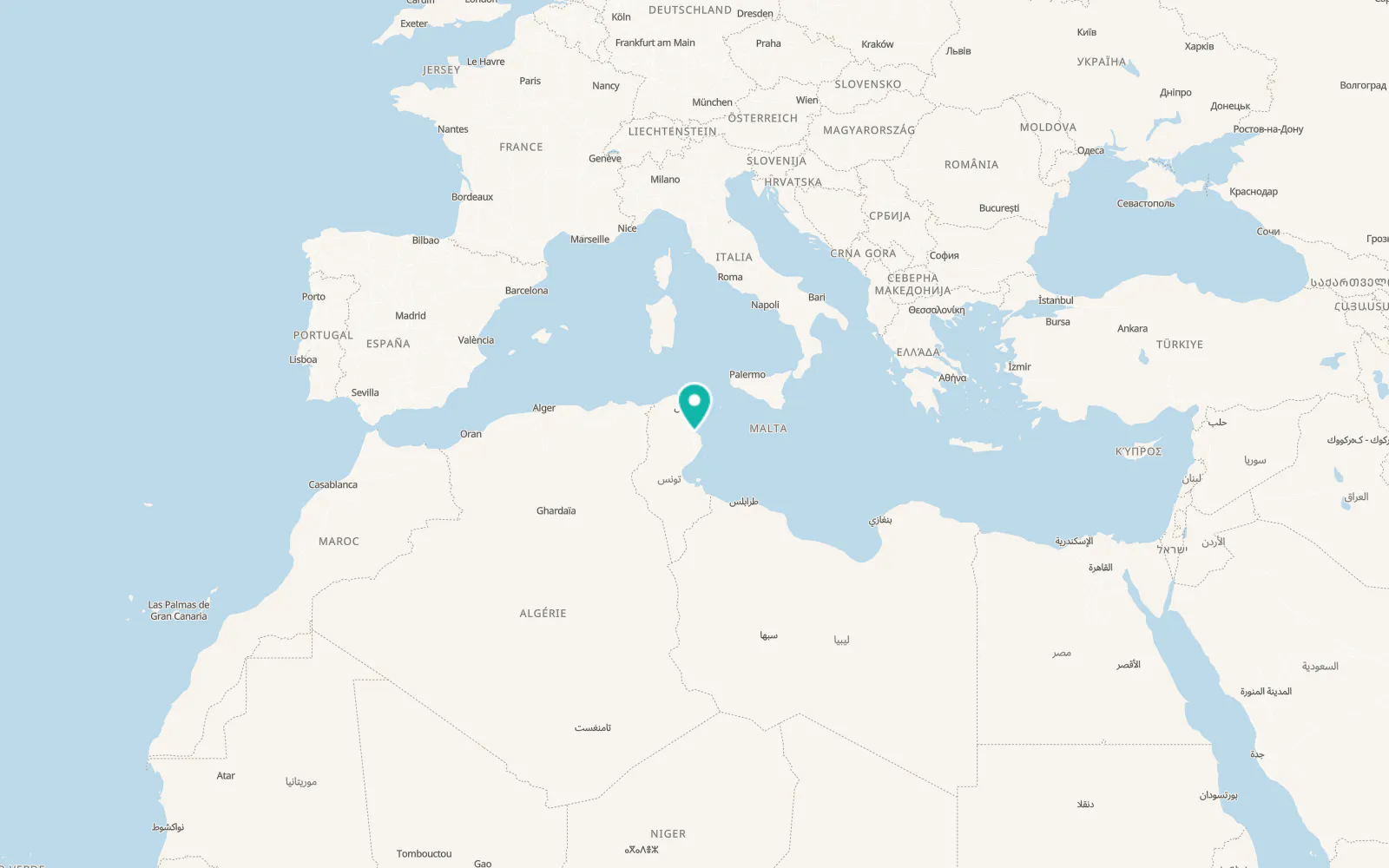 Map of Ouardenine