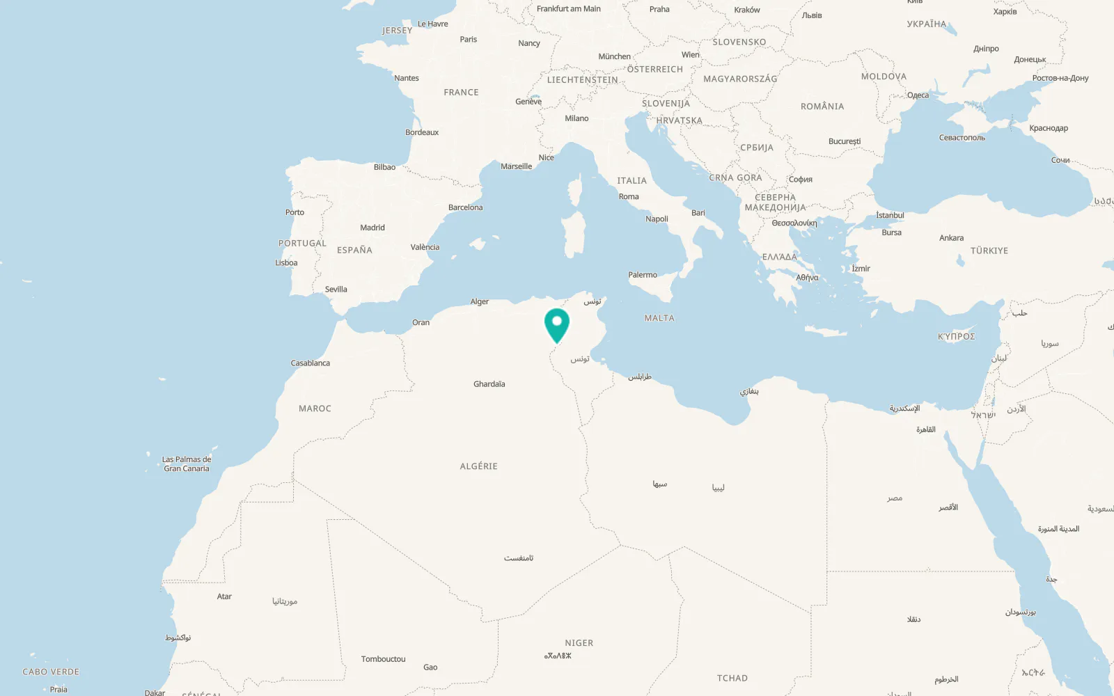 Map of Tamaghzah
