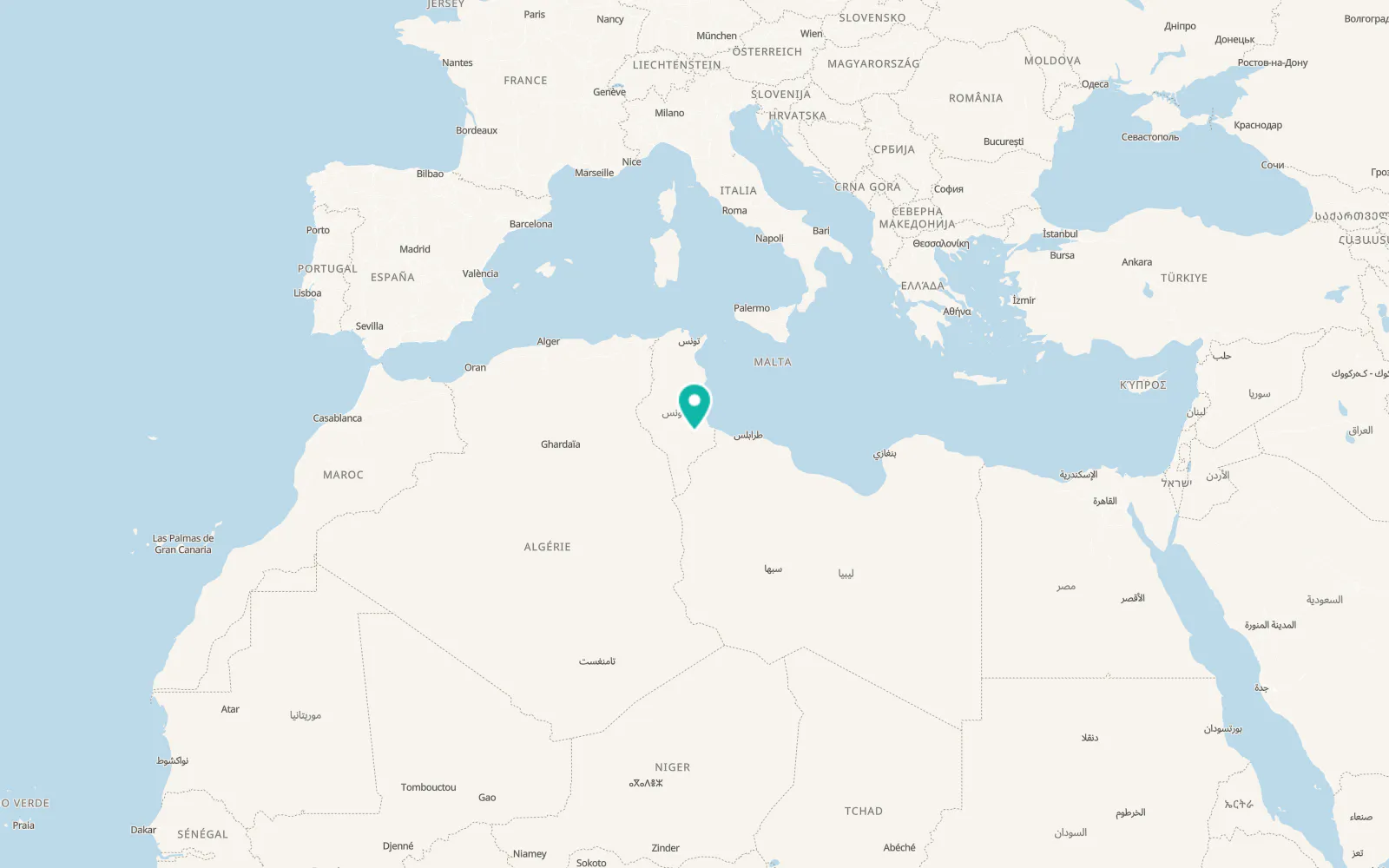 Map of Tataouine