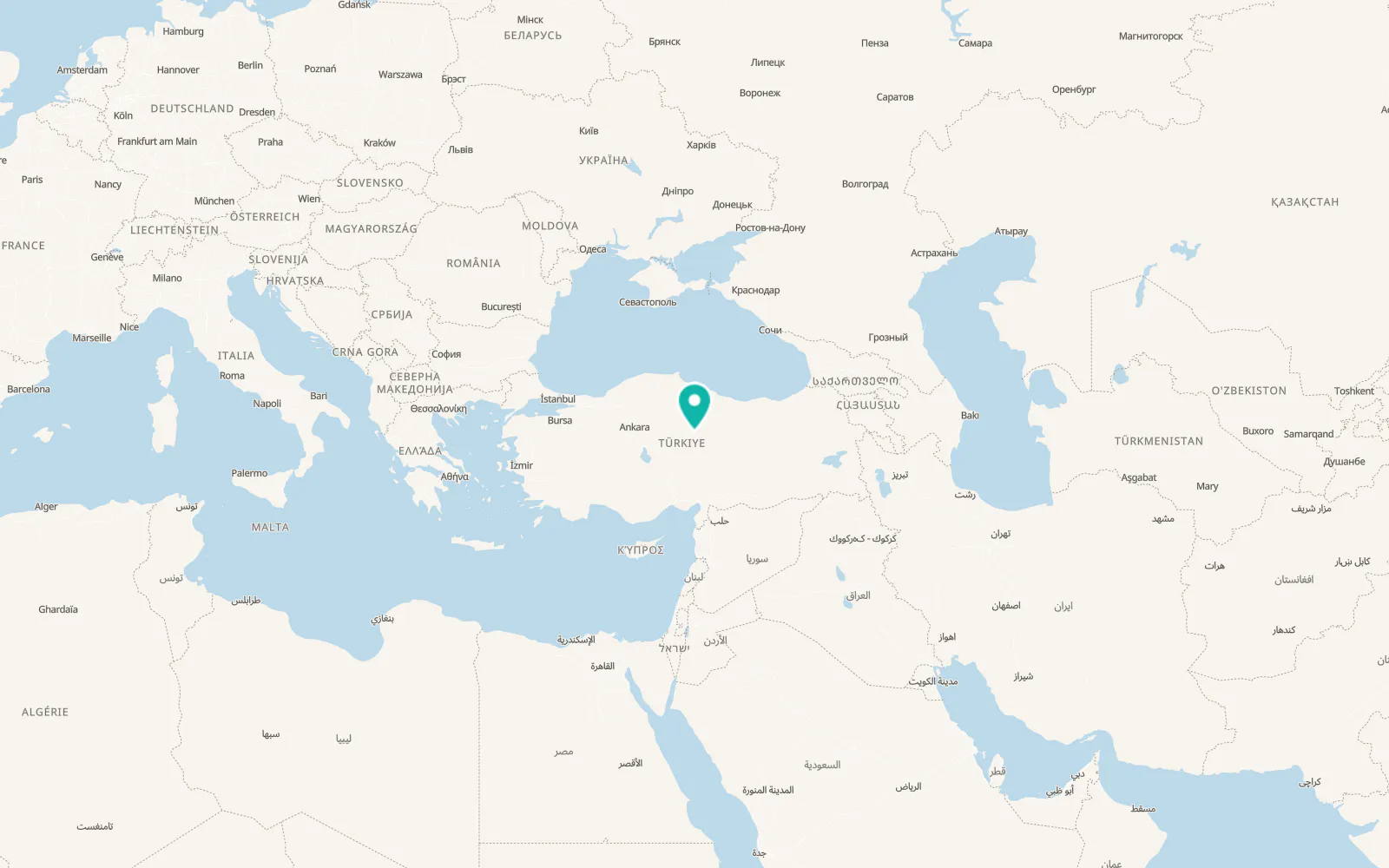 Map of Akdağmadeni