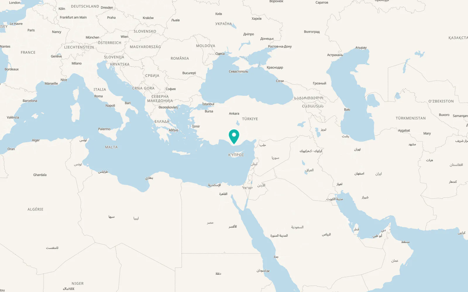 Map of Anamur