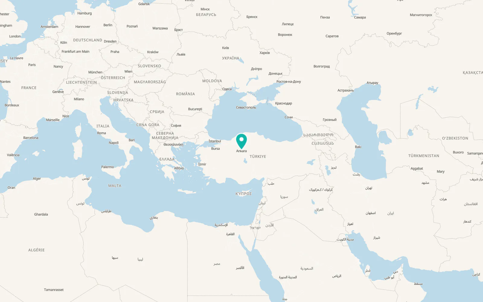 Map of Ankara