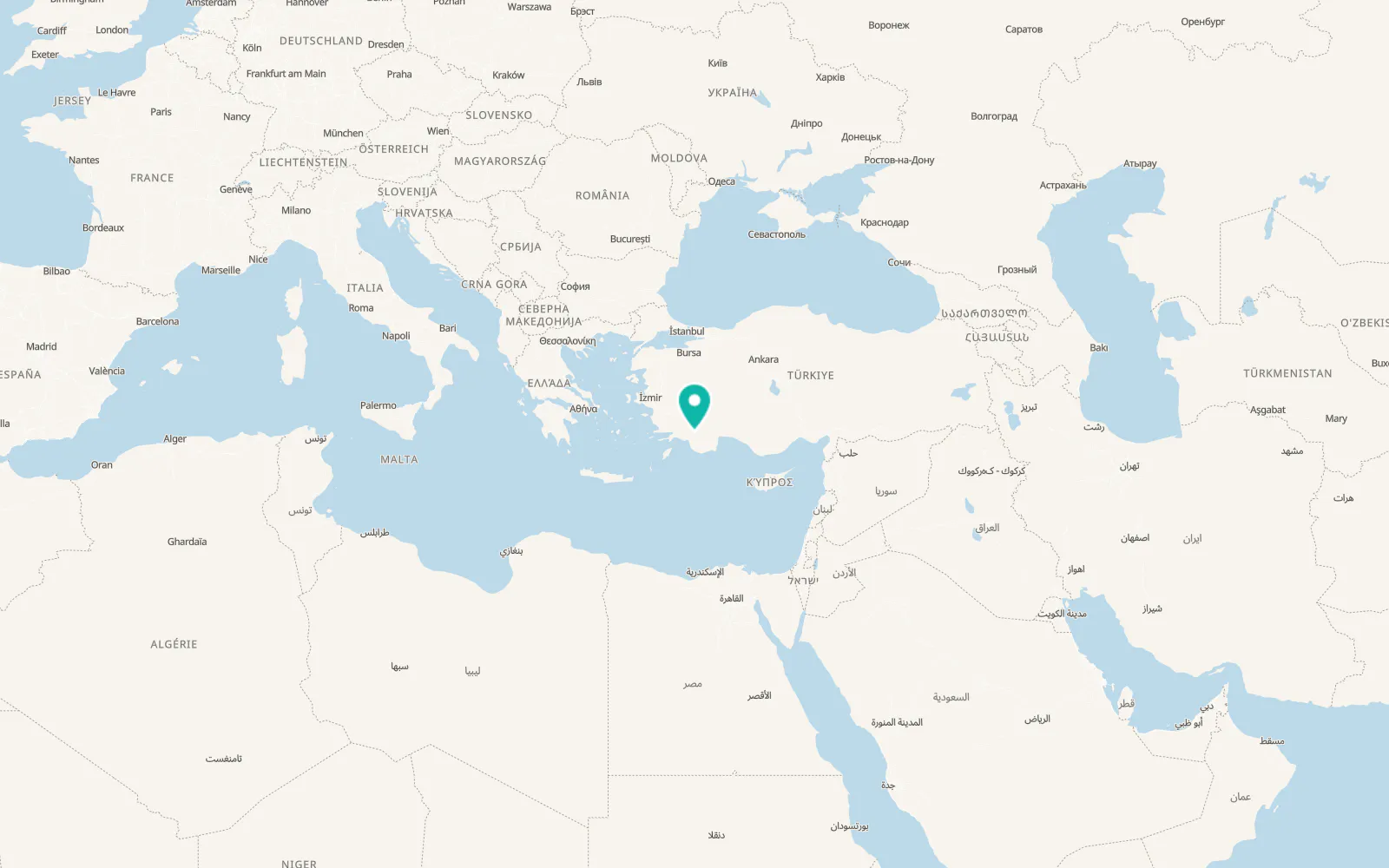 Map of Arıkaya