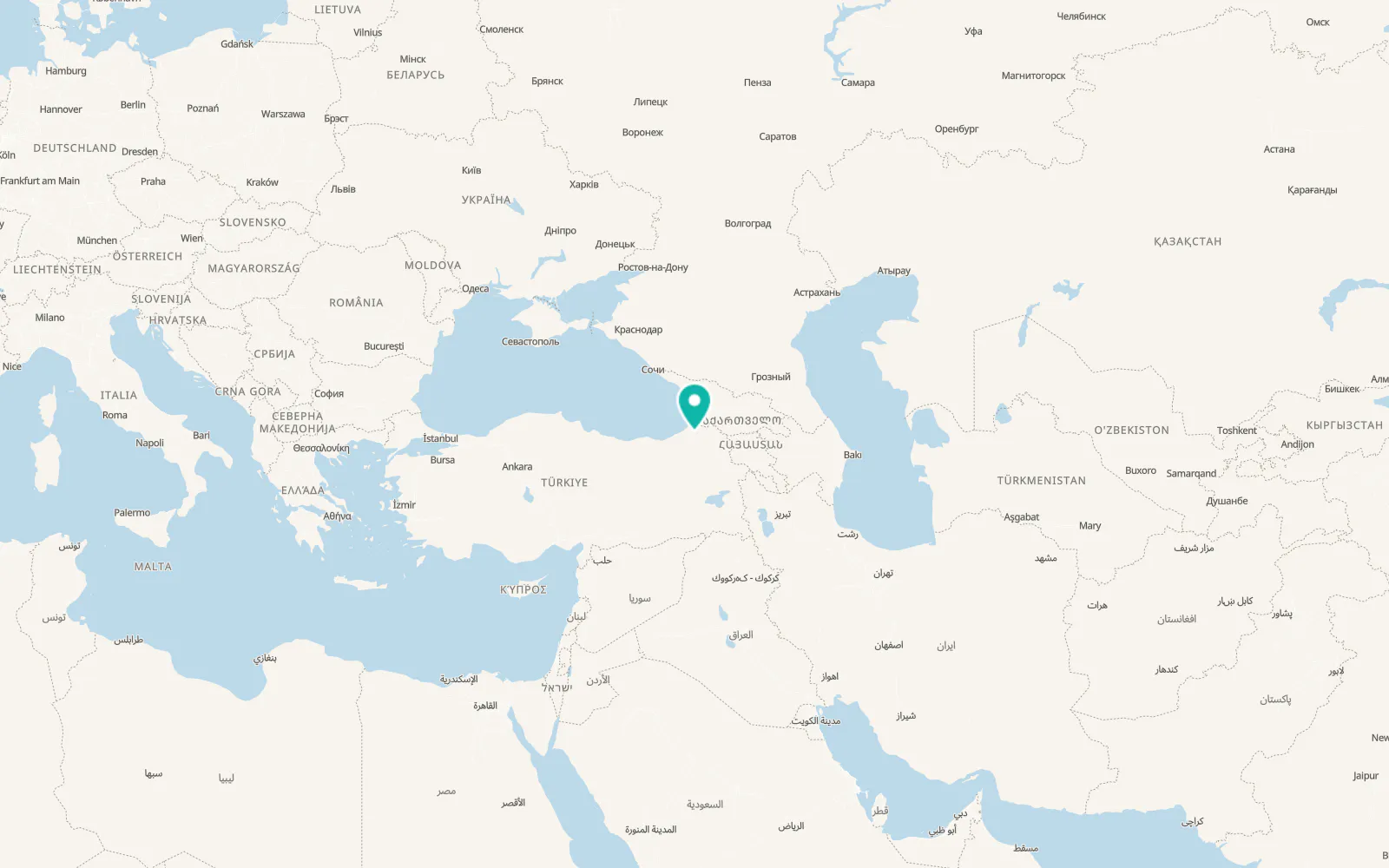 Map of Artvin
