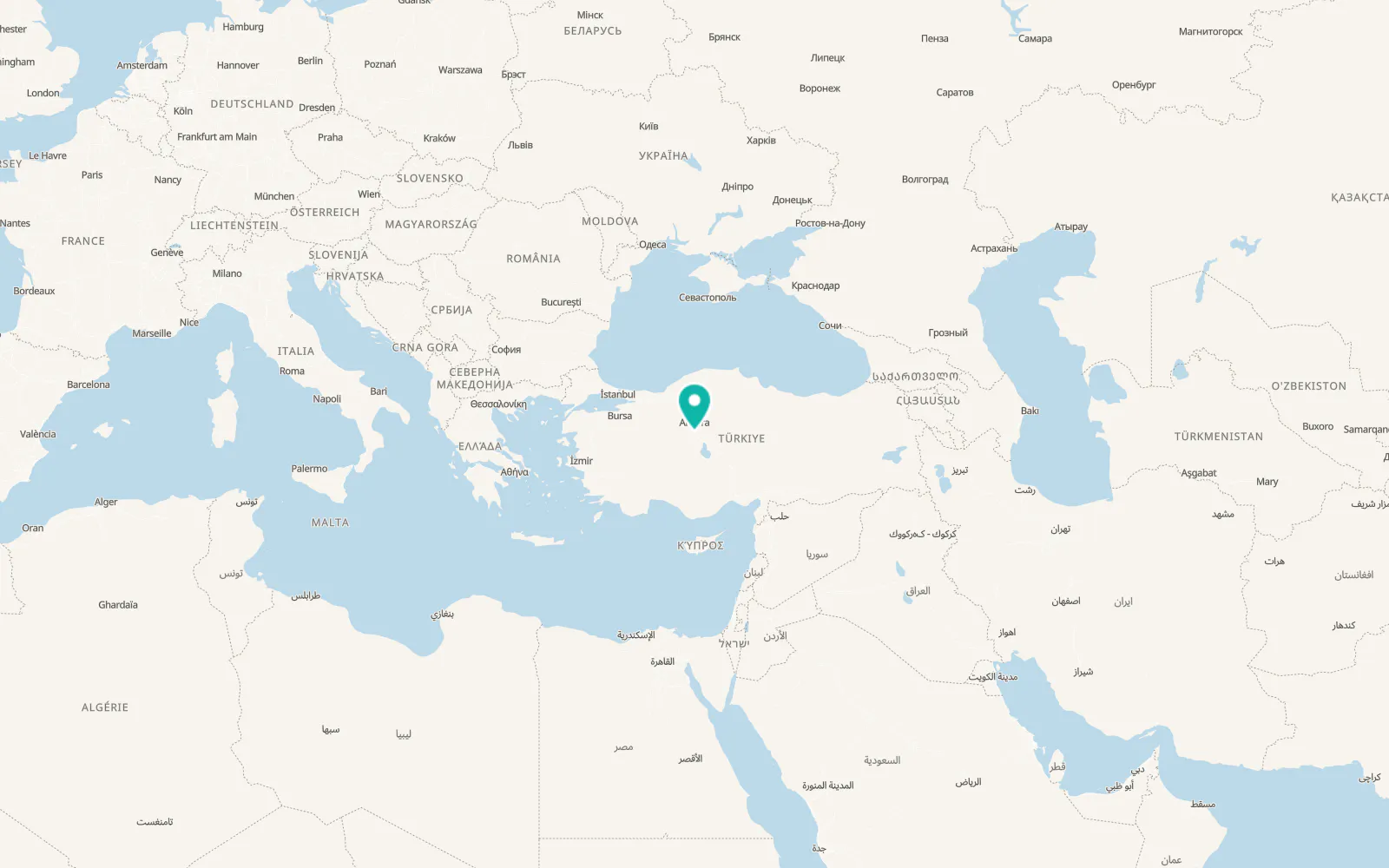 Map of Bezirhane