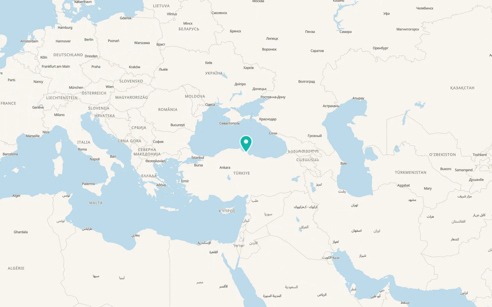 Map of Boğazkaya