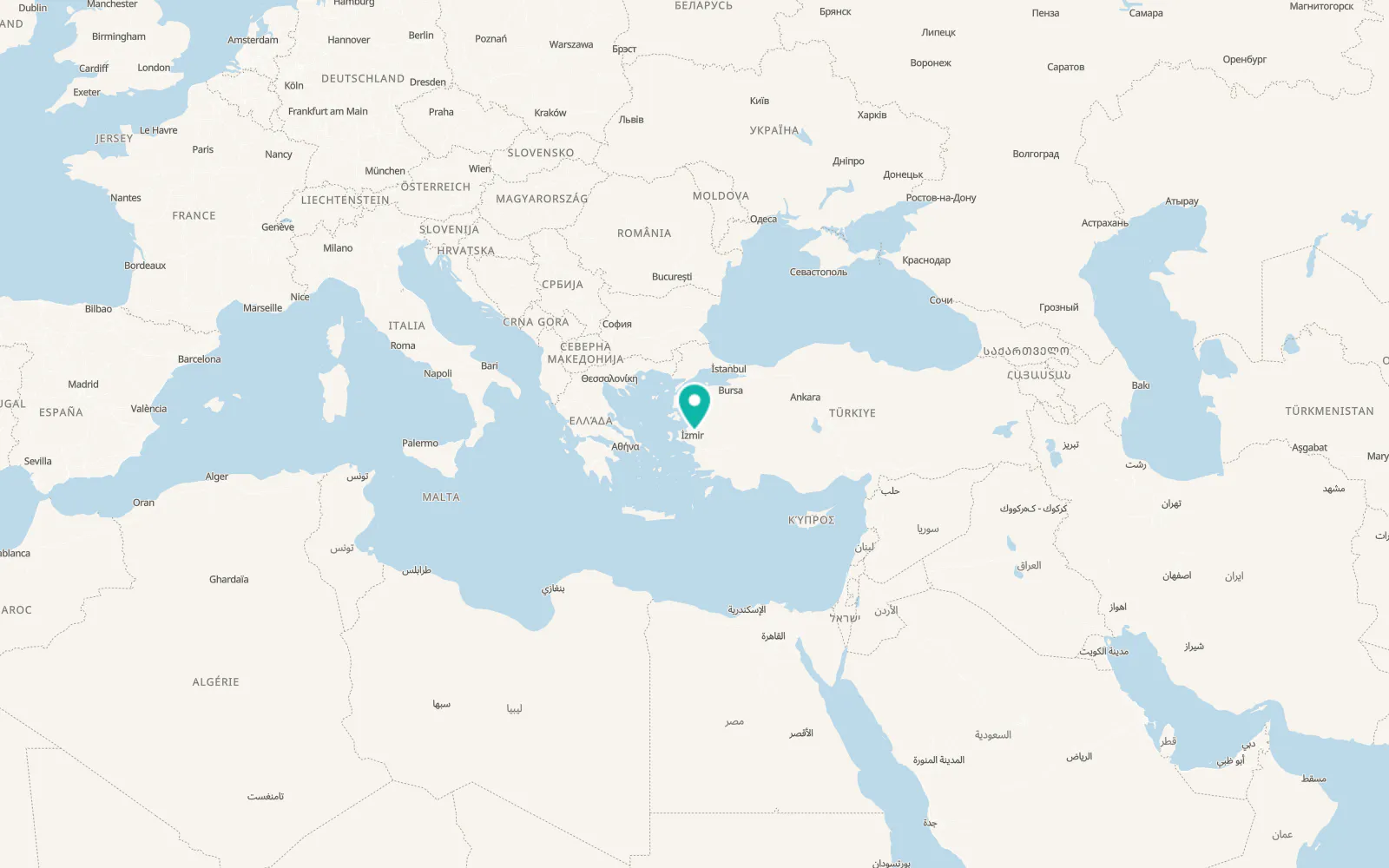 Map of Bornova