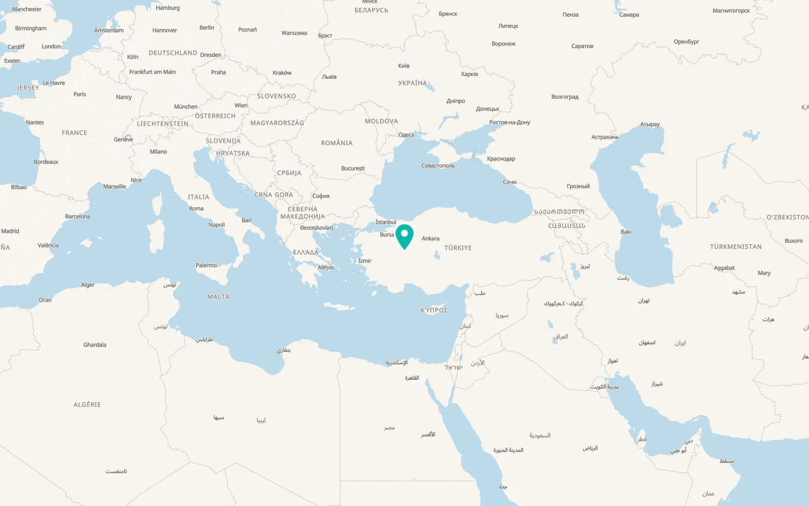 Map of Bozhüyük