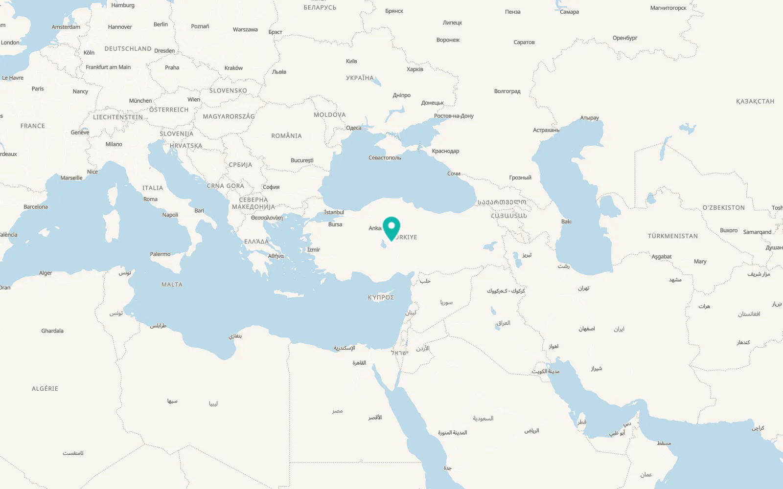 Map of Bozkır