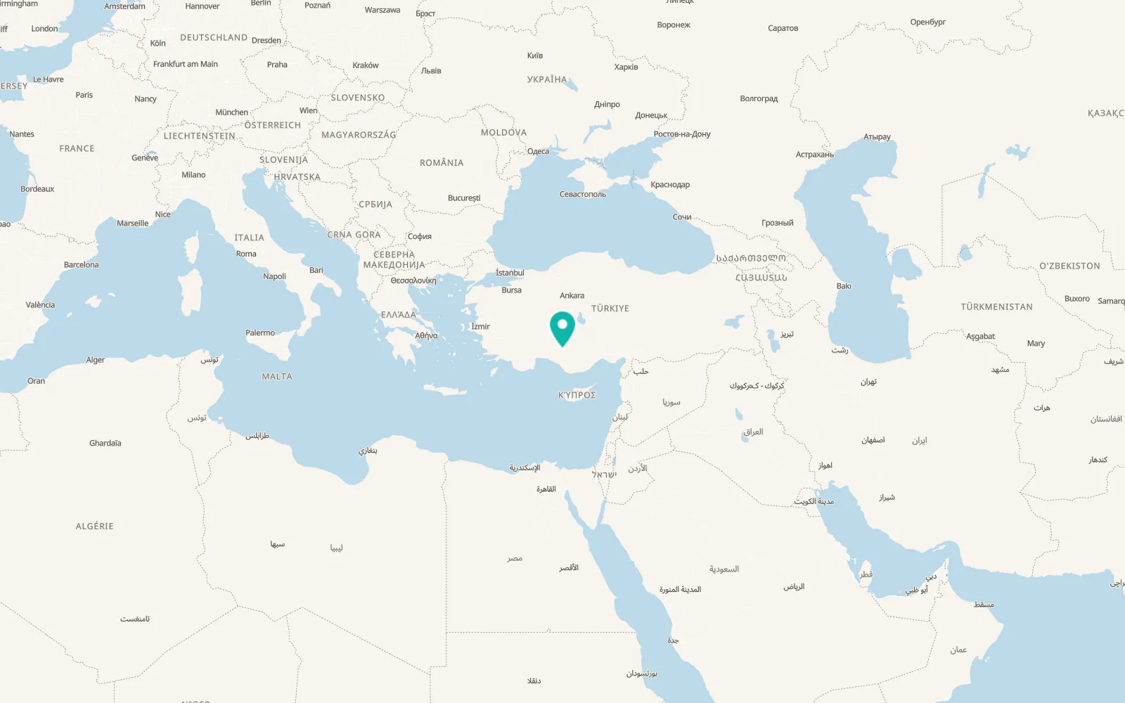 Map of Bozkır