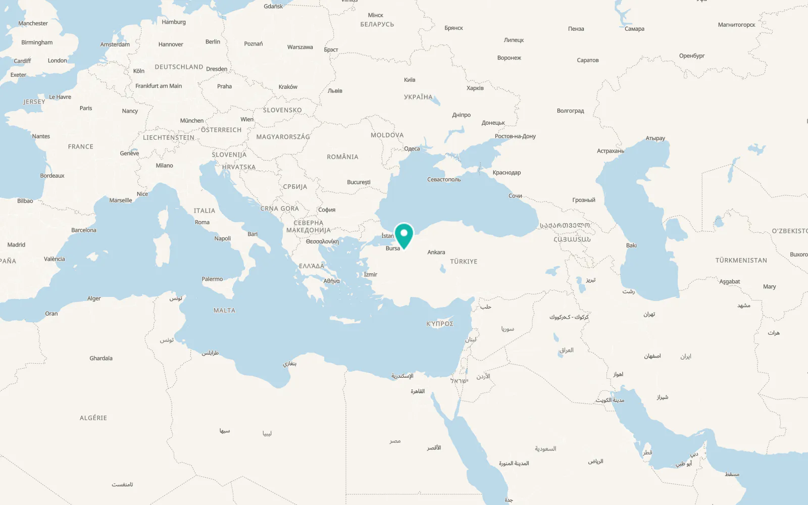 Map of Bozüyük