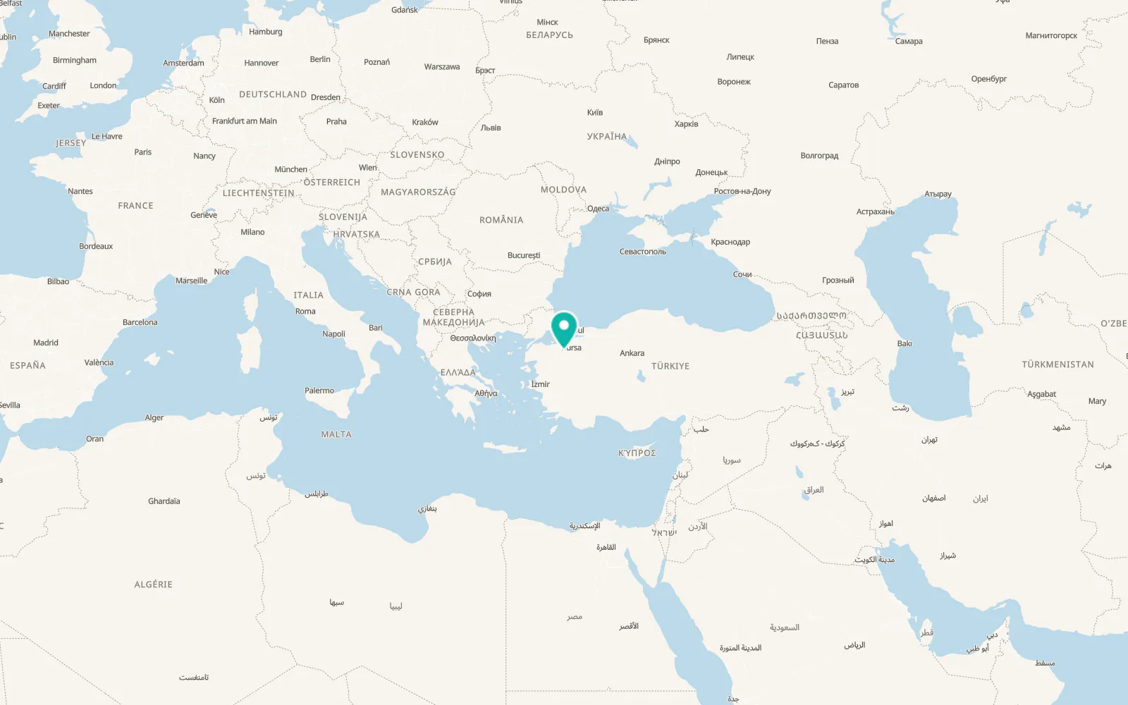 Map of Çaltılıbük