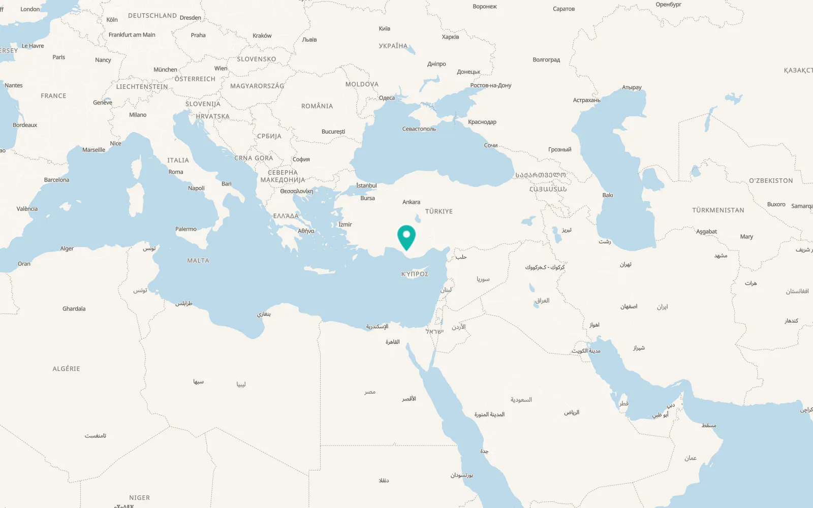 Map of Çamlıca