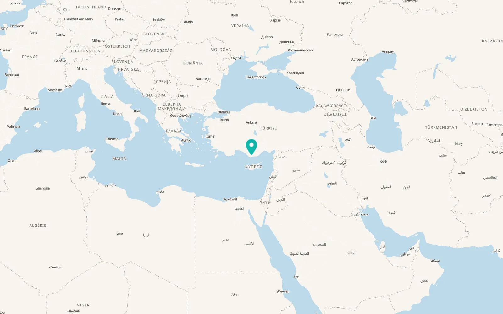 Map of Çarıklar