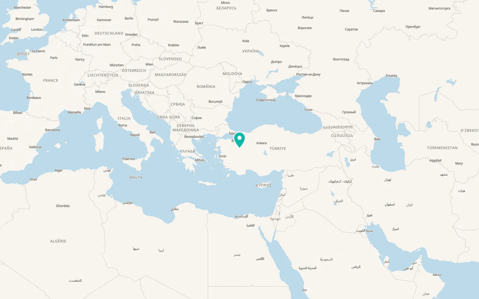Map of Çavdarhisar