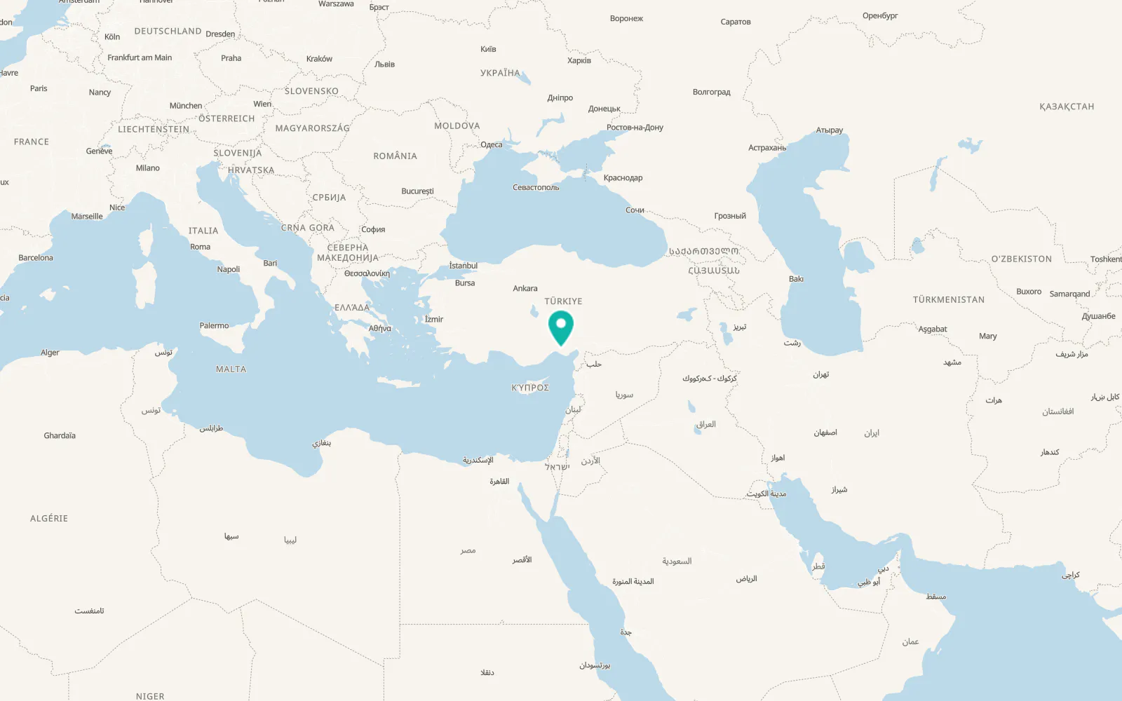 Map of Çiçekli
