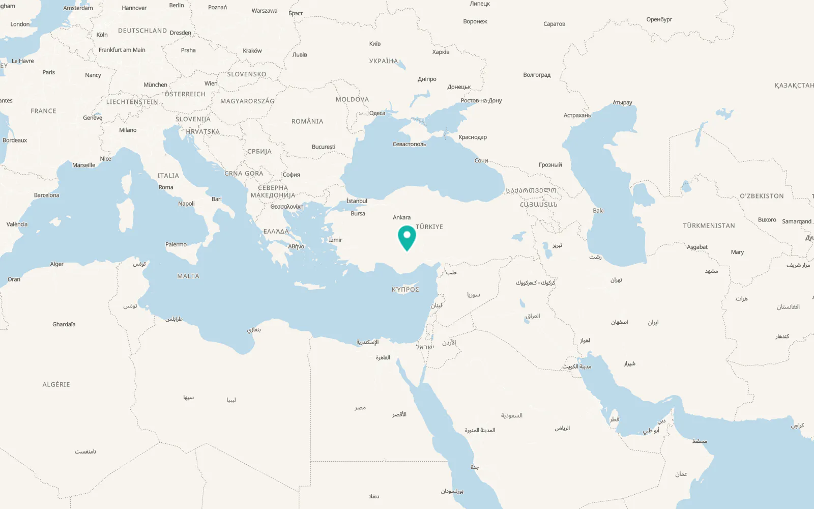 Map of Çoğlu
