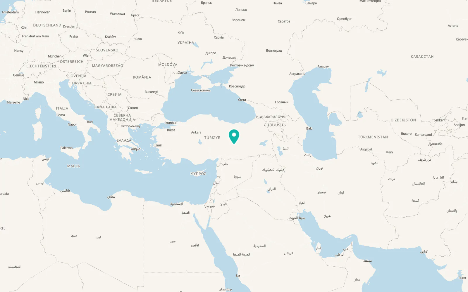 Map of Çolaklı