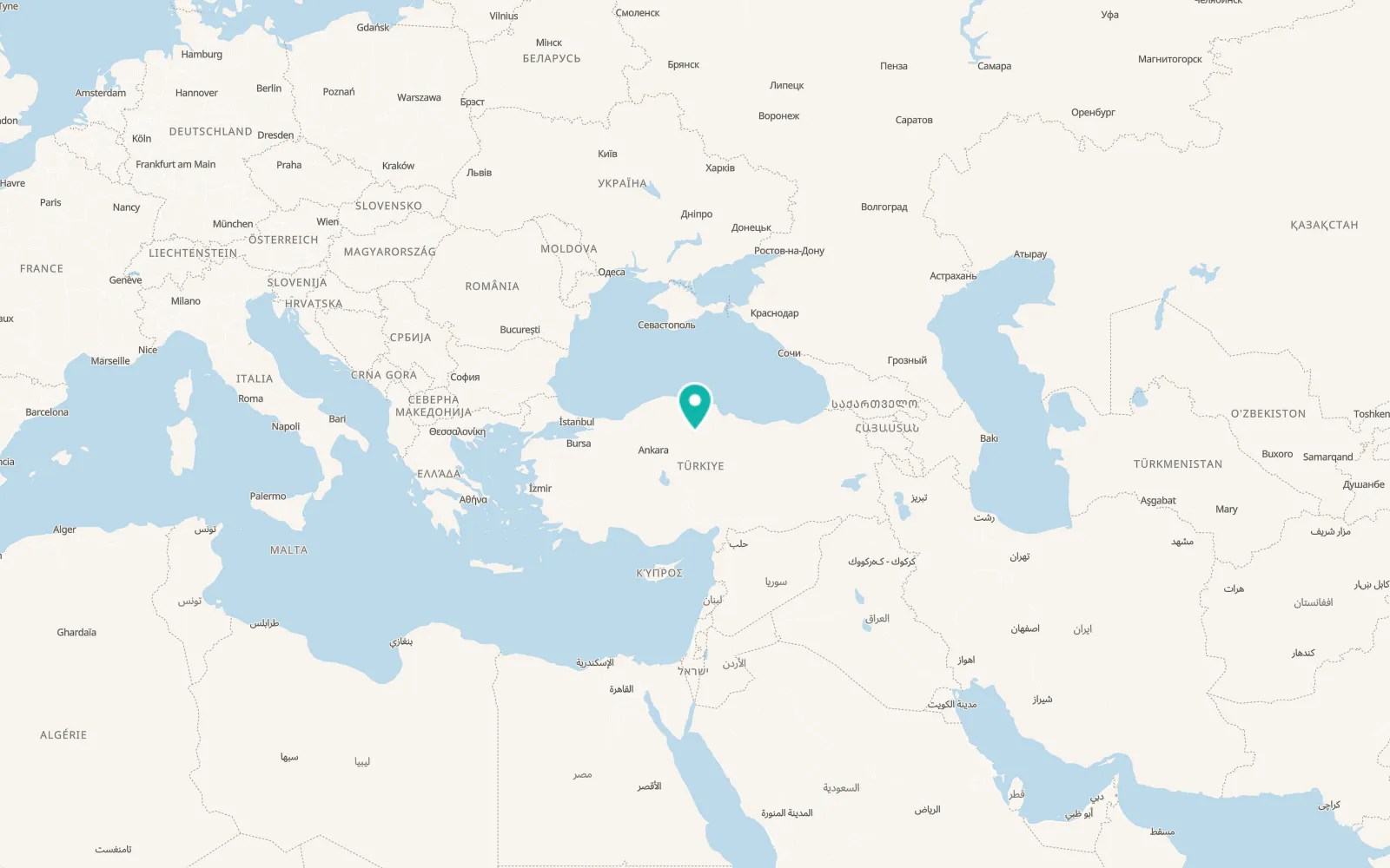 Map of Çorum