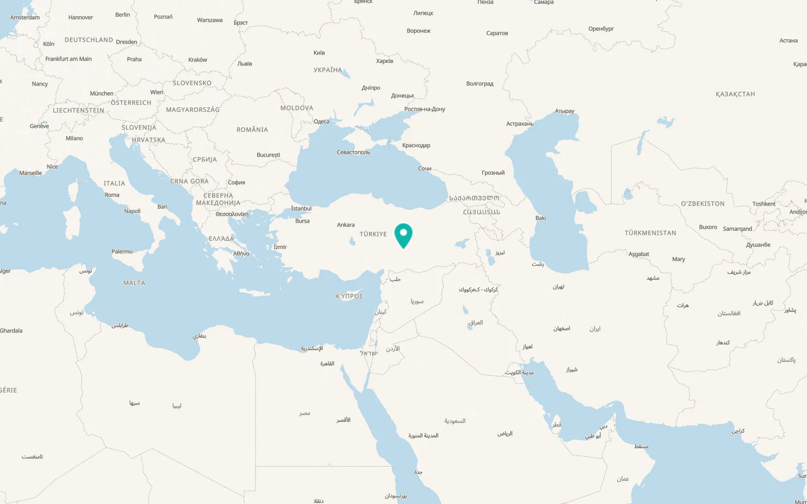 Map of Doğanşehir