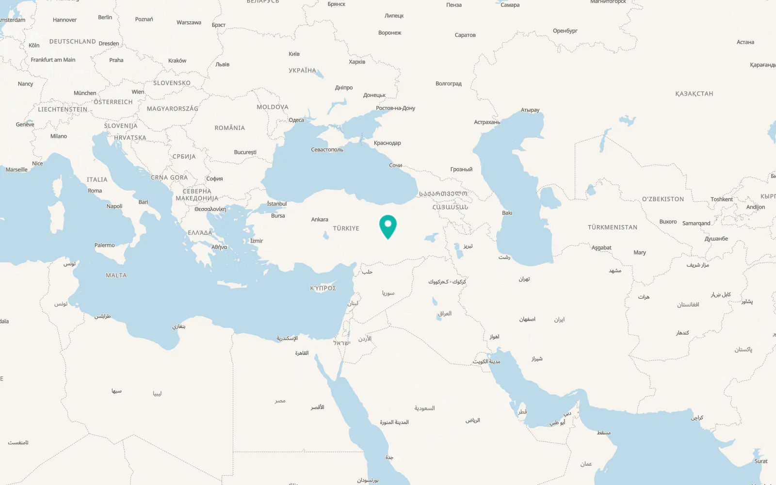Map of Doğanyol