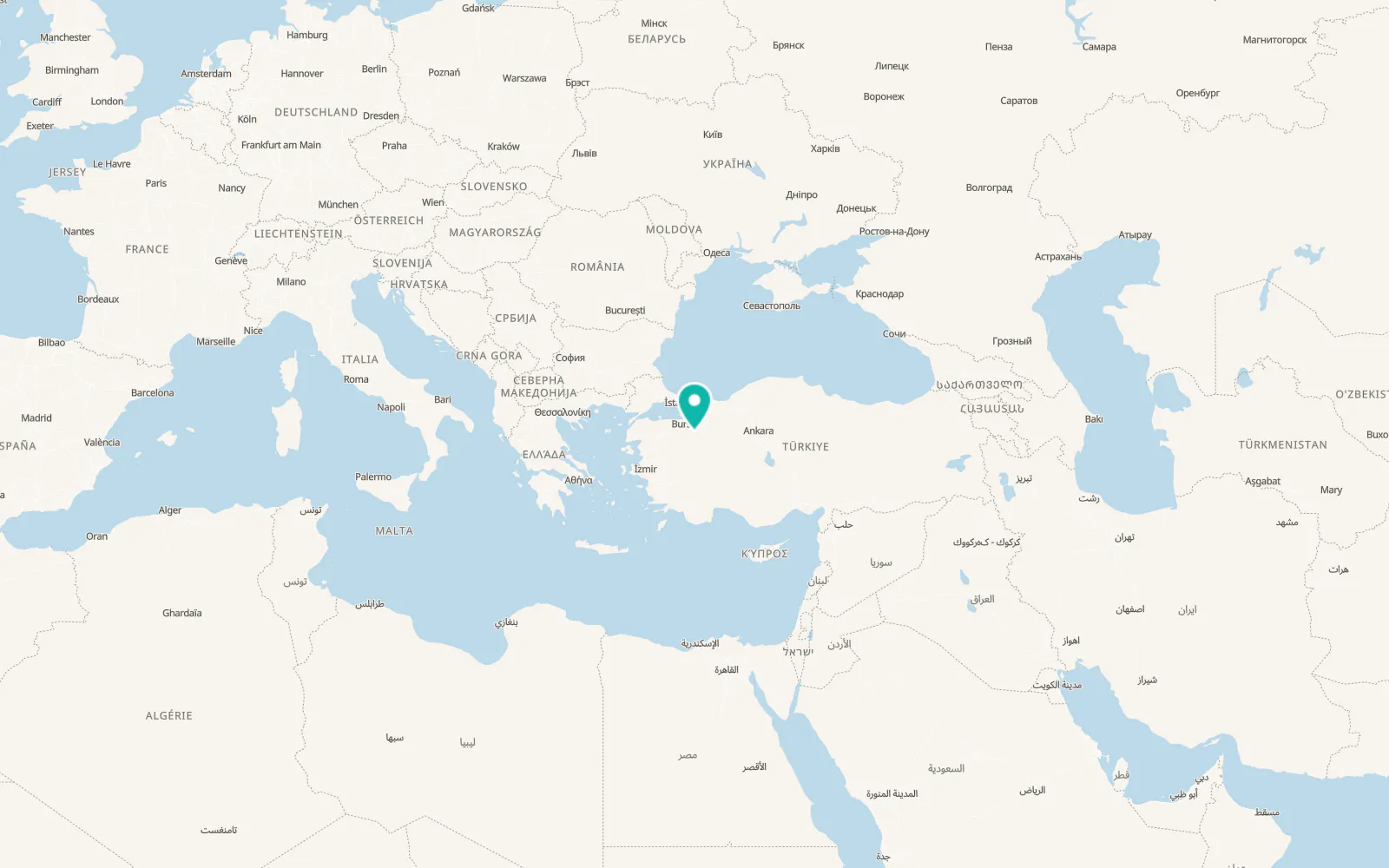 Map of Domaniç