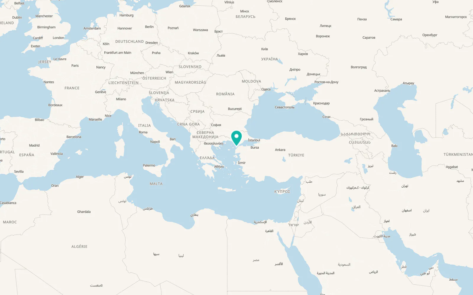 Map of Eceabat